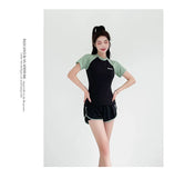 Swimsuit Women's Plus Size Two-piece Split Style Sports Style Conservative Slimming Hot Spring Ins Style Full Body Professional