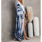 New 10 Colors Printed Long Sleeve With Belt Tunic Beach Cover Up Cover-ups Beach Dress Beach Wear Beachwear Female Women V4521