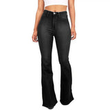 High Waisted Flared Jeans Bell Bottom Jeans for Women Stretchy Bootcut Denim Trousers Women Casual Wide Leg Denim Flared Pants