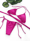 11 Colors Halter Mini Micro Thong Bikini Female Swimsuit Women Swimwear Two-pieces Bikini Set Bather Bathing Suit Swim Beachwear