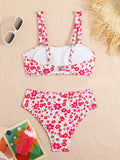 2026 Strapppy Bikinis Women Sexy Swimwear Female High Waist Swimsuit Floral Bathers Bathing Swimming Swim Suit Beachwear Summer