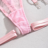 Toucheart Women Lace Sexy Lingerie Panty Patchwork Solid Color Skinny Plunge See-through Romantic Interesting Underwear Cute Set