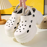 Women Platform Slippers Fashion Clogs Soft EVA Summer High Heel Shoes Thick Sole Female Street Wedges Sandals Home Beach Slides