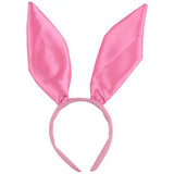 Easter Bunny Girl Cosplay 3-Piece Prop Set - Satin Headband Fluffy Rabbit Tail for Halloween Christmas