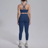 Women's Yoga Set Sports Fitness Running Beautiful Back Slim Fit Bra Hip-lifting High Waist Pants Workout Training Gym Suits