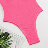 2026 Sexy Women One Piece Swimsuit Swimwear Female Solid Push Up Thong Bather Bathing Suit Monokini Brazilian Swimming Suits