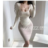 WOMENGAGA Mid Length Skirt For Elegance Apricot Slim Mini Dress Sweet Sexy Korean Women 2023 Skirts High Waist Fashion HGR0