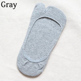 Summer Thin Non-slip Invisible Low Cut Boat Sock for Women Two Finger Socks Solid Breathable Cotton Tabi Socks Comfortable