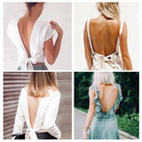 Women Invisible Lace Bras Backless Bra U Backless Bralette Triangular Sexy Bralette Soft Low Back Lingerie Tank Top