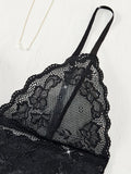 New Fashion Robe Lingerie Set Black Lace Bralette Thong Shorts Women's Luxury Sleepwear Nightwear Elegant Sexy Gift Bridal