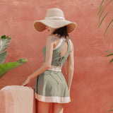 New Super Fairy Skirt-style One-piece Waist-covering Belly Slimming Conservative Steel Support Gathered Swimming Suit
