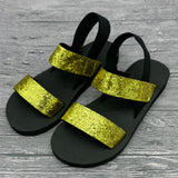 Fashion Trend Women Summer Platform Sandals Bling Style Slip-on Shoes Soft EVA Light Weight Girls Student Street Beach Sandalias