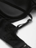 Knit Sexy Women's Thin Cup Lace Bras Lace Splicing Underwire Bra Push-Up Breathable Women's underwear