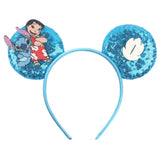 Disney Festival Party Cosplay Mouse Ears Headband 3.3" Ears Glitter Hairband Without Bow For Boys DIY Cartoon Hair Accessories
