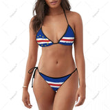 Women Girls Bikini Cape Verde Flag Swimsuit Sets Three Point Beachwear Swimming Bathing Beach Party Suits Sexy Mujer