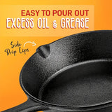 AEDG Cast Iron Skillet Set Preseasoned Nonstick Cookware