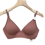 Plunge Non-wire Triangle Cup Bra Women's Invisibale Underwear Letter Straps Ribbed Bralette Sexy Lingerie Sleep Intimates S-XL
