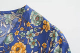Foridol Bohemian Printed Floral Women Long Dress with Sleeve Spring Summer New in Midi Vestidos Casual Beach Boho Dress Women
