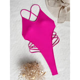 S- XL Extreme Mini Micro Thong Strappy Women Swimwear One Piece Swimsuit Female Backless Monokini Bather Bathing Suit Swim V3938