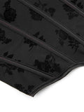 New black tube top hanging neck adjustable corset chest support gathered abdomen waist elastic palace corset.