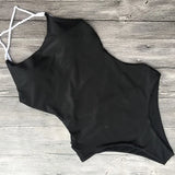 Criss Cross Backless Women Swimwear One Piece Swimsuit Female Monokini High Cut Leg Bather Bathing Suit Swim Beach Wear Lady