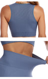 New Sports Bra Women Sexy Deep U-neck Push Up Gym Jogging Yoga Fitness Shockproof Vest Crop Tops Female Sport Bras Set for Women