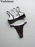 2026 Splicing Polka Dots Bikini Women Swimwear Female Swimsuit Two-Pieces Bikini Set High Cut Leg Bather Bathing Suit Swim V8172