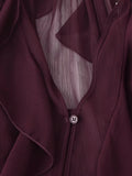 Foridol Ruffles Tiered V Neck Blouse Women Summer Spring Long Sleeve Casual Blusa Chiffon Blouses Buttons New in Female Top 2025