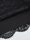 FDYOUI Spaghetti Strap See-through Mesh Dress Women Sleeveless Lace Patchwork Mini Party Dresses White Black Night Club Outfit