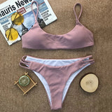 Ribbed Bikins High Cut Bikini 2026 Women Swimsuit Female Swimwear Two-pieces Bikini Set Push Up Bather Bathing Suit Swim Lady