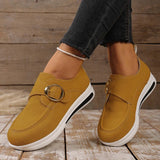 2025 Faux Suede Platform Loafers Women Lightweight Slip On Thick Sole Sneakers Woman Plus Size 43 Comfort Non Slip Casual Shoes