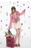 Ladies French ruffled chiffon shirt spring new temperament top
