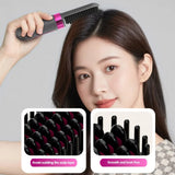 For Travel Beauty Hair Tool Wireless Mini Hair Styler Portable Rechargeable Curling & Straightening Comb Temperature Adjustable