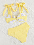S - XL Underwired V Shaped Female Swimsuit High Waist Bikini Women Swimwear Two-pieces Bikini Set Bather Bathing Suit Swim Lady