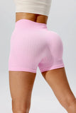 Women Pink Yoga Shorts Sportswear Woman Gym High Waist Sports Shorts Fitness Running Activewear Tummy Control Workout Leggings