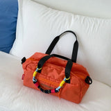 Simple Lightweight Bowling Bag Leisure Adjustable Strap Nylon Crossbody Bag Large Capacity Casual Women's Handbags Outdoor