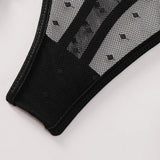 Toucheart Lace Sexy Skinny Babydoll Bodysuit Embroidery Erotic Private Adult Suit Solid Color Patchwork High Waisted Sexy Set