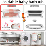 Foldable Baby Bath Tub With Cushion Thermometer Non Slip