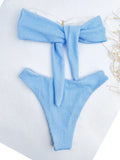 2026 Bandeau Bikinis Starfish Swimsuit Women Sexy Padded Swimwear Female Solid Beachwear Bathers Bathing Swimming Swim Suit