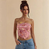 Summer women's tops sexy strappy bra tube top fishbone strappy top