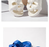 New Personalized Skull Design Men Slippers 2024 Summer Outdoor Fun Slides Thick Bottom of Beach Non-slip Leisure Women Sandals