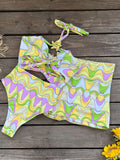 Sexy Starfish Bikini Set With Skirt Women Two-Pieces Swimsuit 2025 New High Fork Skirt Set Biquini Swimwear For Girl Clothing