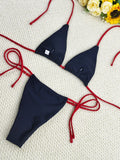 2026 Halter Trikini Ring Link Swimsuit Women Bikini String Swimwear Female Padded Bathers Bathing Swimming Swim Suit Beachwear