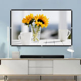Home office business projector, portable movie screen, 60-133 inches, metal anti light screen hook for daytime viewing