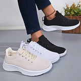 White Breathable Mesh Sport Sneakers Women Comfort Soft Bottom Non Slip Running Shoes Woman Plus Size 43 Lace Up Tennis Shoes