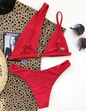 2026 Asymmetric One Shoulder Bikini Women Swimsuit Female Swimwear Two Pieces Bikini Set Hollow Out Bathing Suit Swim Beach Wear
