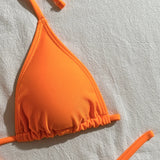 Women micro mini halter bikinis sets 3pcs with knitted long sleeve hollow out mini dress swimsuit bathing suit beach outfits