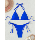 7 Colors Brazilian Halter Bikini Female Swimsuit Women Swimwear Two-Pieces Bikini Set Padded Bather Bathing Suit Swim V3536A