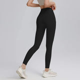 Women's High-Waist Yoga Exercise Pants Tight Fitting High Elasticity Gauntlet Line Nude Feeling Hip Lifting Gym Trousers
