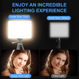 XRDKJ 2-Pack LED Video Light Kit, Studio Light, 2800-6500K Dimmable Photography Lighting Kit with 57 Inch Extendable Tripod